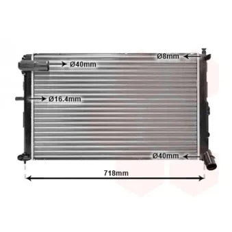 Radiateur, refroidissement du moteur VAN WEZEL 09002074