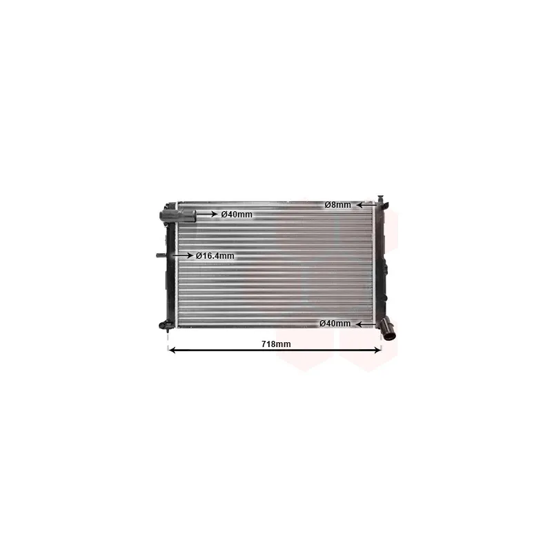 Radiateur, refroidissement du moteur VAN WEZEL 09002074