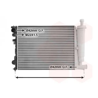 Radiateur, refroidissement du moteur VAN WEZEL 09002077