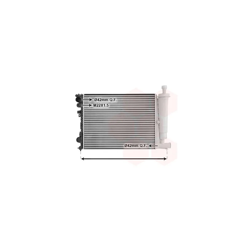 Radiateur, refroidissement du moteur VAN WEZEL 09002077