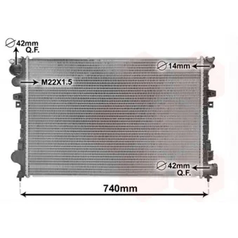 Radiateur, refroidissement du moteur VAN WEZEL 09002079