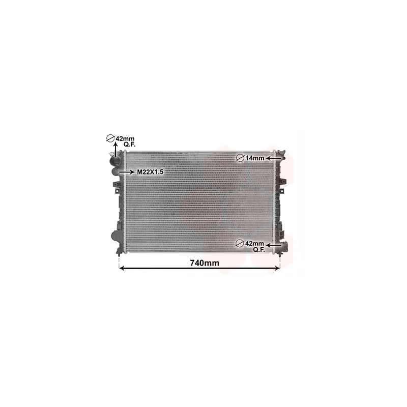 Radiateur, refroidissement du moteur VAN WEZEL 09002079