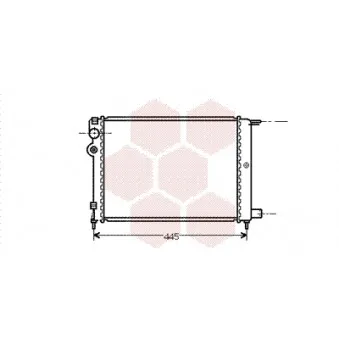 Radiateur, refroidissement du moteur VAN WEZEL 09002080