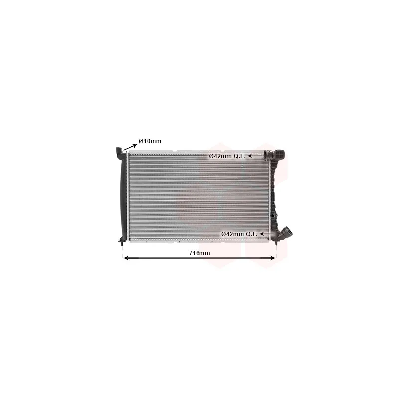 Radiateur, refroidissement du moteur VAN WEZEL 09002102