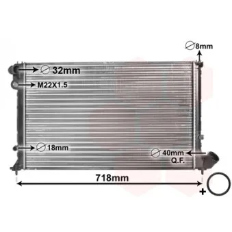 Radiateur, refroidissement du moteur VAN WEZEL 09002103