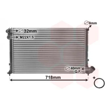 Radiateur, refroidissement du moteur VAN WEZEL 09002105