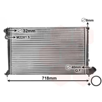 Radiateur, refroidissement du moteur VAN WEZEL 09002106