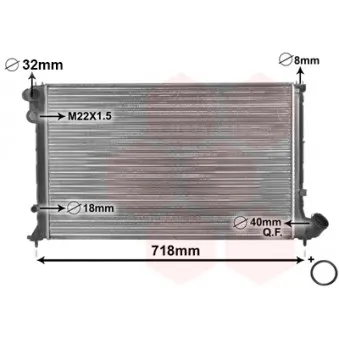 Radiateur, refroidissement du moteur VAN WEZEL 09002107