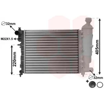 Radiateur, refroidissement du moteur VAN WEZEL 09002115
