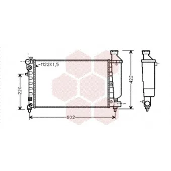 Radiateur, refroidissement du moteur VAN WEZEL 09002117