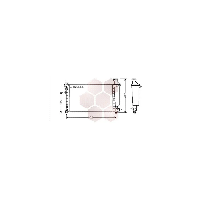 Radiateur, refroidissement du moteur VAN WEZEL 09002117