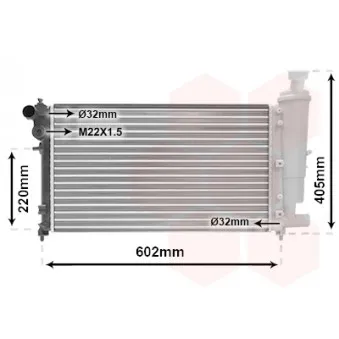 Radiateur, refroidissement du moteur VAN WEZEL 09002118
