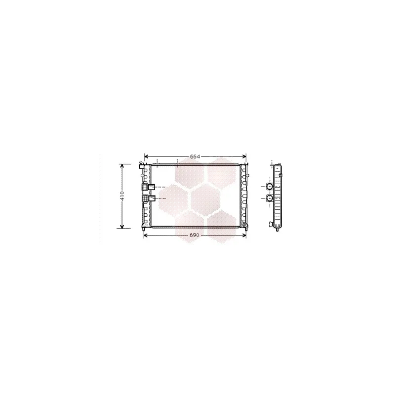 Radiateur, refroidissement du moteur VAN WEZEL 09002132