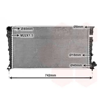 Radiateur, refroidissement du moteur VAN WEZEL 09002134