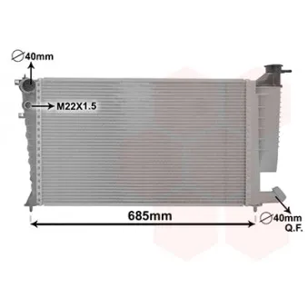 Radiateur, refroidissement du moteur VAN WEZEL 09002135