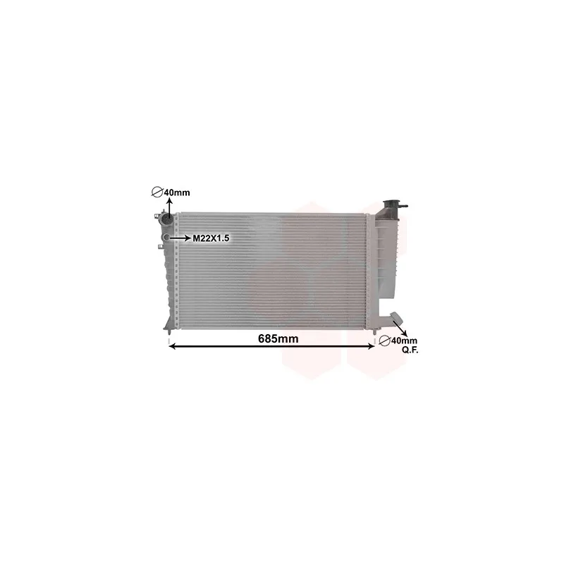 Radiateur, refroidissement du moteur VAN WEZEL 09002135
