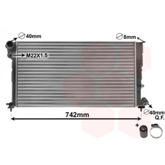 Radiateur, refroidissement du moteur VAN WEZEL 09002137