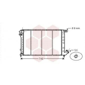 Radiateur, refroidissement du moteur VAN WEZEL 09002138