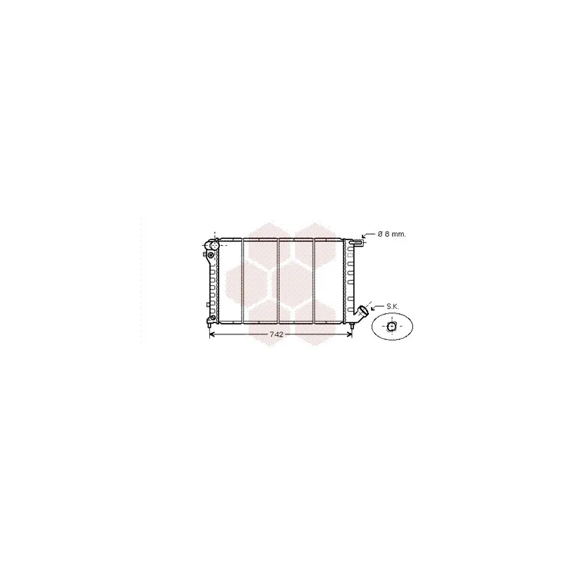 Radiateur, refroidissement du moteur VAN WEZEL 09002138