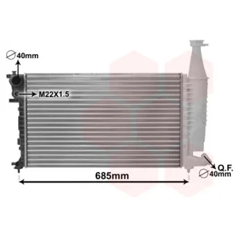 Radiateur, refroidissement du moteur VAN WEZEL 09002140
