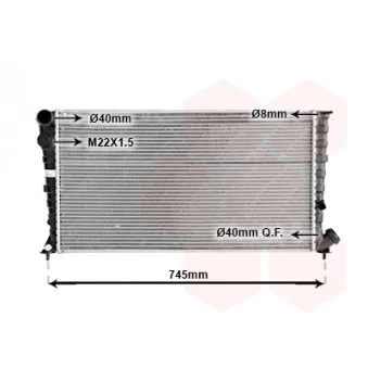 Radiateur, refroidissement du moteur VAN WEZEL 09002142