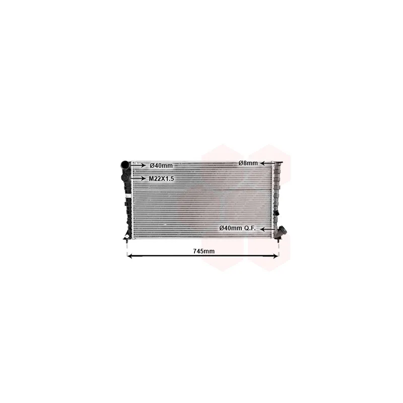 Radiateur, refroidissement du moteur VAN WEZEL 09002142