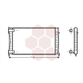 Radiateur, refroidissement du moteur VAN WEZEL 09002144