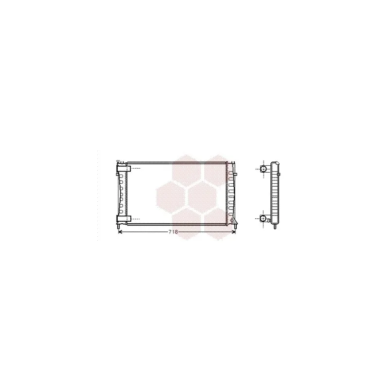 Radiateur, refroidissement du moteur VAN WEZEL 09002144