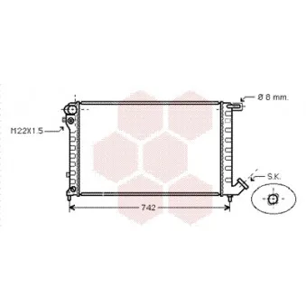 Radiateur, refroidissement du moteur VAN WEZEL 09002145