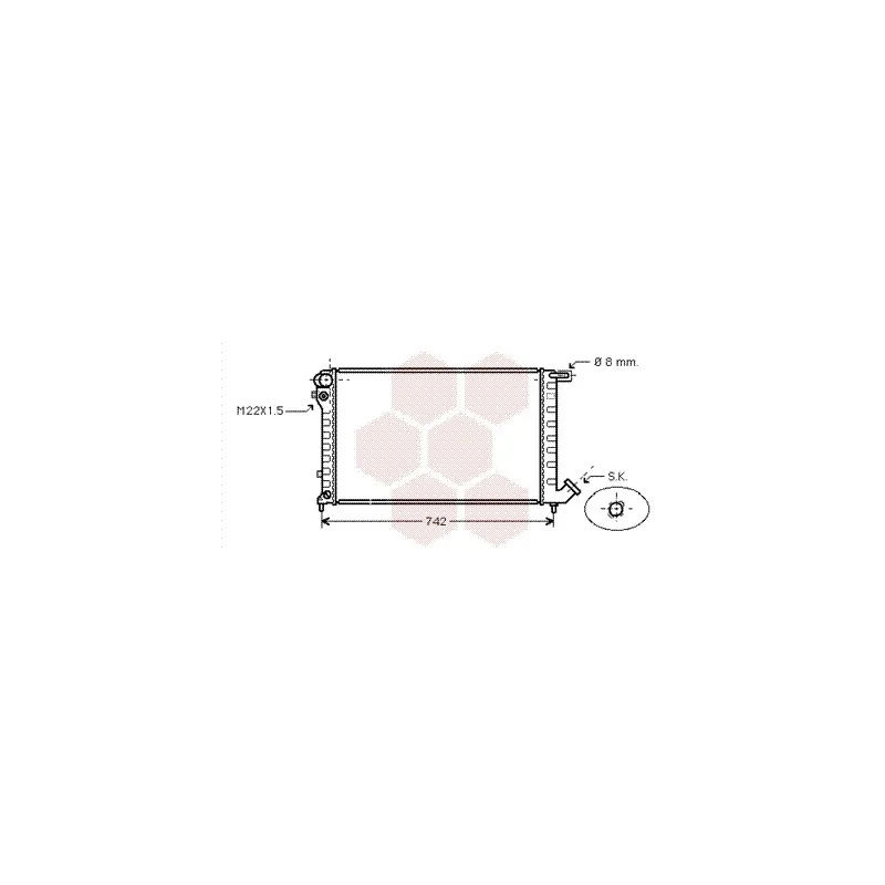 Radiateur, refroidissement du moteur VAN WEZEL 09002145