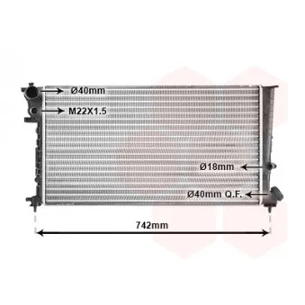 Radiateur, refroidissement du moteur VAN WEZEL 09002148