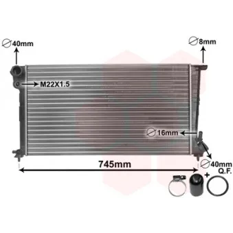 Radiateur, refroidissement du moteur VAN WEZEL 09002153