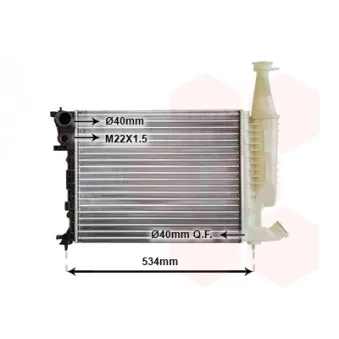 Radiateur, refroidissement du moteur VAN WEZEL 09002167