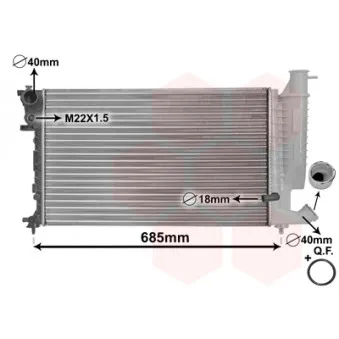 Radiateur, refroidissement du moteur VAN WEZEL
