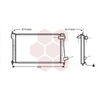 Radiateur, refroidissement du moteur VAN WEZEL 09002171