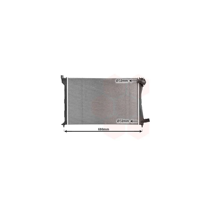 Radiateur, refroidissement du moteur VAN WEZEL 09002182