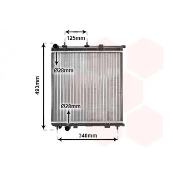 Radiateur, refroidissement du moteur VAN WEZEL 09002187
