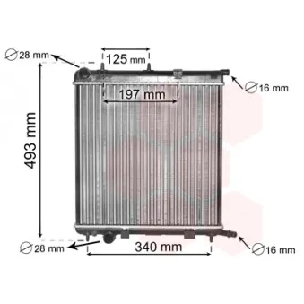 Radiateur, refroidissement du moteur VAN WEZEL 09002188