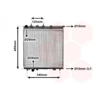 Radiateur, refroidissement du moteur VAN WEZEL 09002190