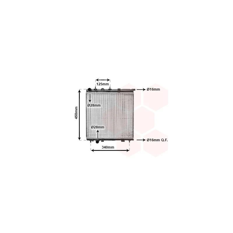 Radiateur, refroidissement du moteur VAN WEZEL 09002190