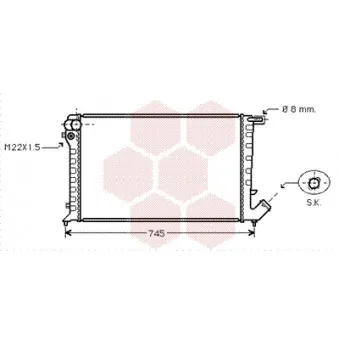 Radiateur, refroidissement du moteur VAN WEZEL 09002193