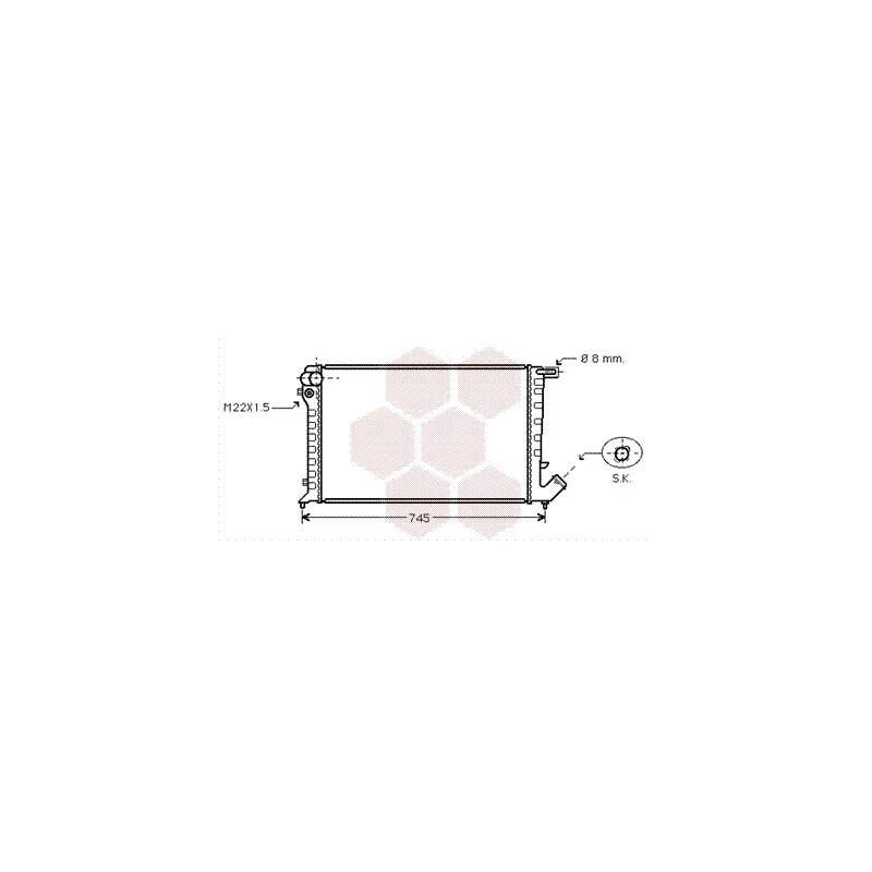 Radiateur, refroidissement du moteur VAN WEZEL 09002193