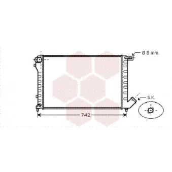 Radiateur, refroidissement du moteur VAN WEZEL 09002195