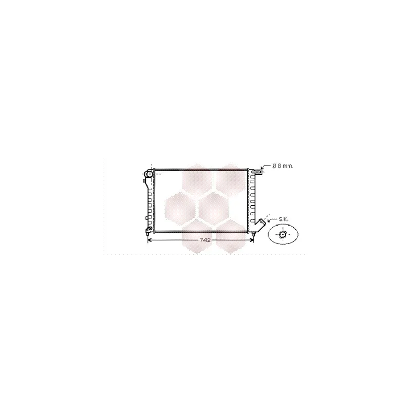 Radiateur, refroidissement du moteur VAN WEZEL 09002195