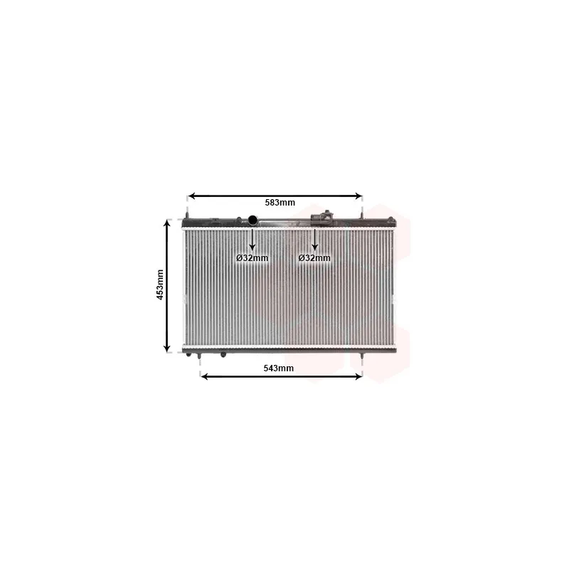 Radiateur, refroidissement du moteur VAN WEZEL 09002228
