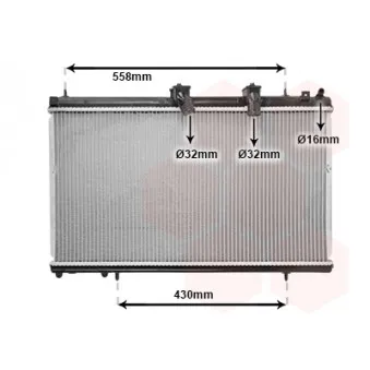 Radiateur, refroidissement du moteur VAN WEZEL 09002229