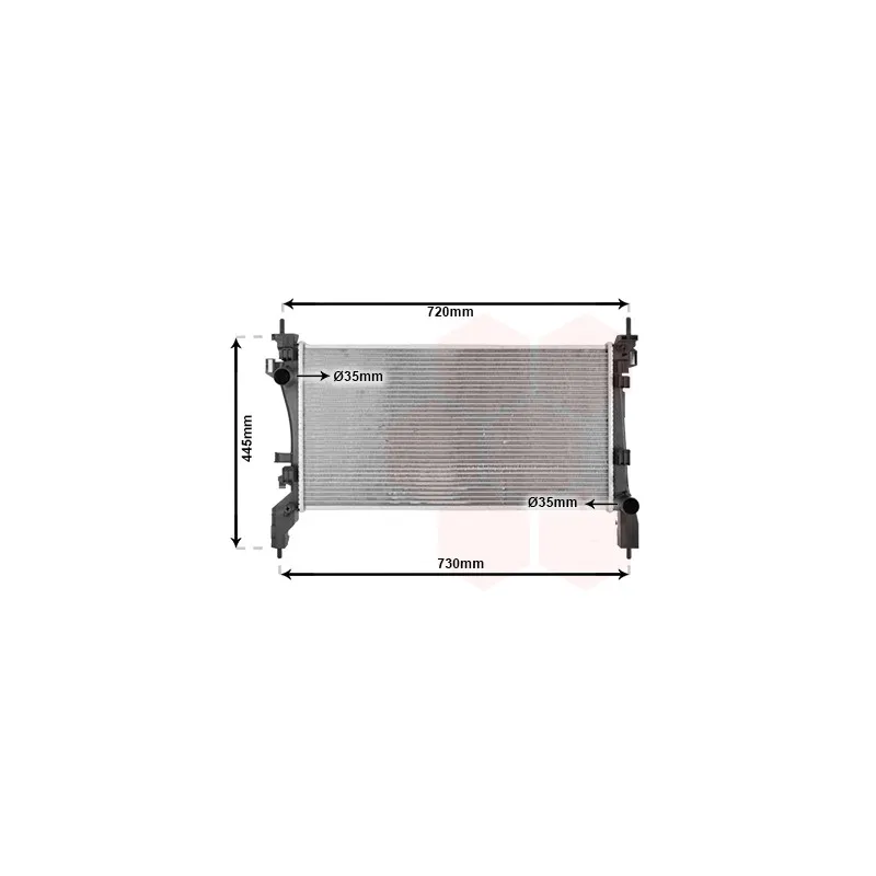 Radiateur, refroidissement du moteur VAN WEZEL 09002262