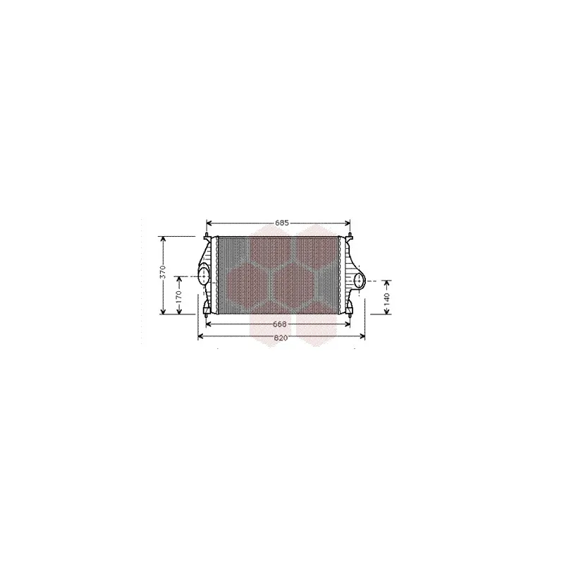 Intercooler, échangeur VAN WEZEL 09004081