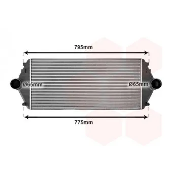 Intercooler, échangeur VAN WEZEL 09004086