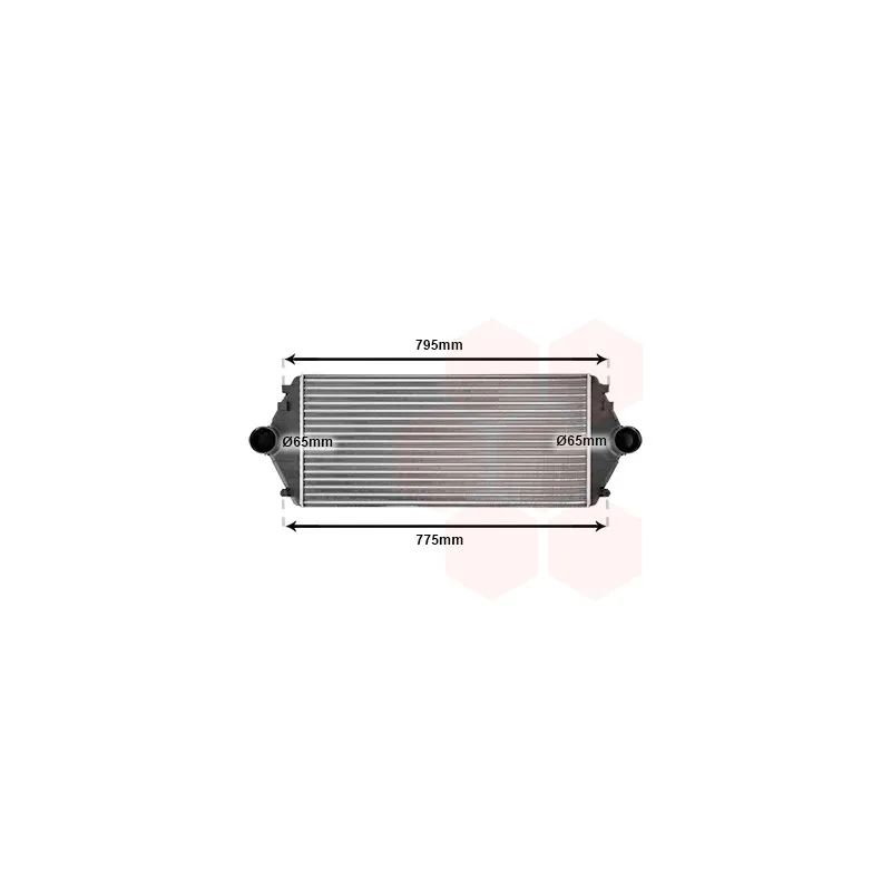 Intercooler, échangeur VAN WEZEL 09004086